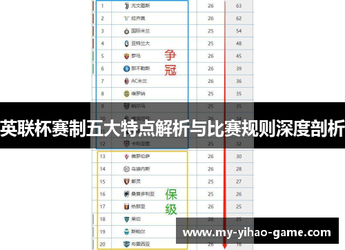 英联杯赛制五大特点解析与比赛规则深度剖析